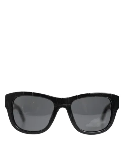 Dolce & Gabbana Black Leather Frame Dg4177 Tinted Lens Sunglasses