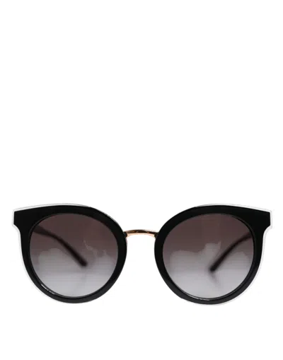 Dolce & Gabbana Black Transparent Trim Round Dg4371-f Eyewear Sunglasses