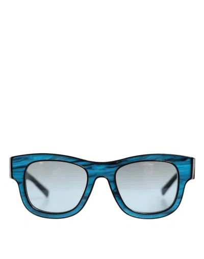 Dolce & Gabbana Blue Black Marbled Metal Dg2215k Eyewear Sunglasses