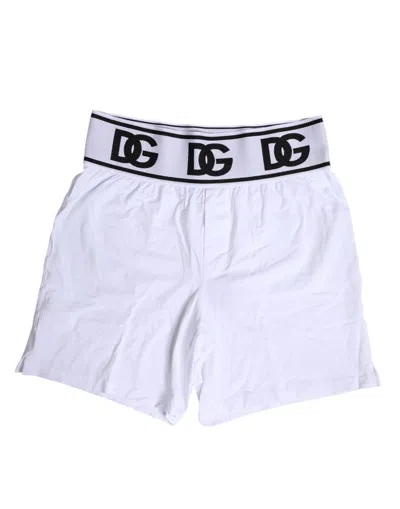 Dolce & Gabbana White Cotton Stretch Regular Boxer Underwear In White