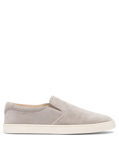 Brunello Cucinelli Light Beige Suede Slip-ons Men