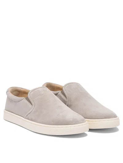 Brunello Cucinelli Light Beige Suede Slip-ons Men