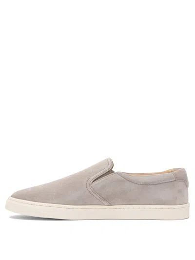 Brunello Cucinelli Light Beige Suede Slip-ons Men
