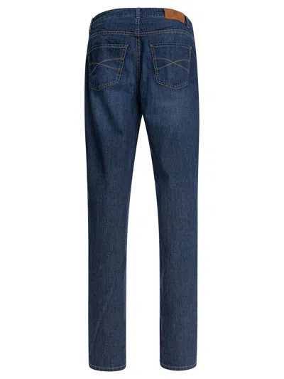 Brunello Cucinelli Classic Straight-leg Jeans In Blue