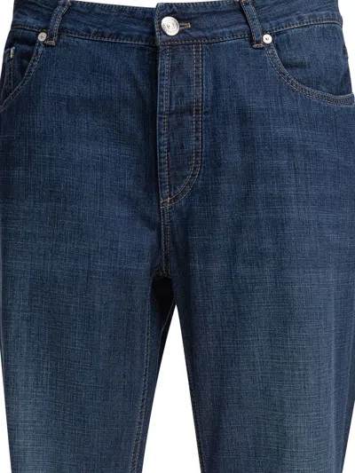 Brunello Cucinelli Classic Straight-leg Jeans In Blue
