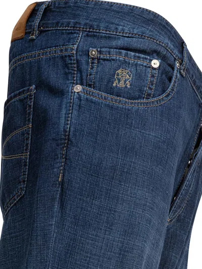 Brunello Cucinelli Classic Straight-leg Jeans In Blue