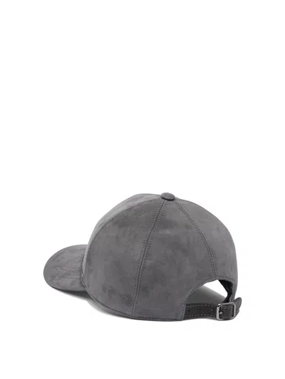 Brunello Cucinelli Grey Suede Hat