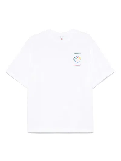 Casablanca White Cotton T-shirt With Print
