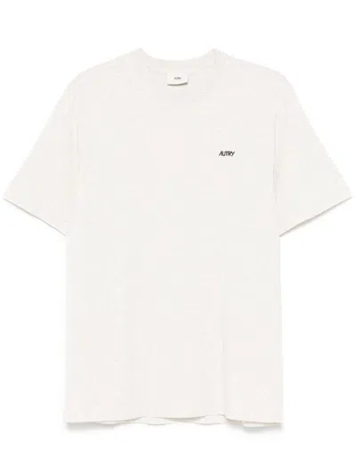 Autry Blue Cotton T-shirt With White Logo Print