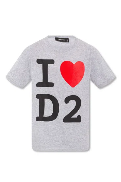 Dsquared2 Man T-shirt Light Grey Size M Cotton, Viscose In Gray