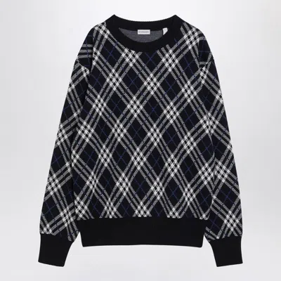 Burberry Check-pattern Wool Blend Sweater Men