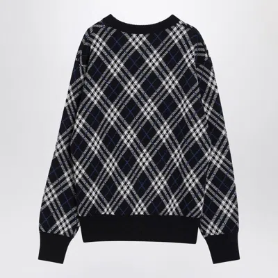 Burberry Check-pattern Wool Blend Sweater Men