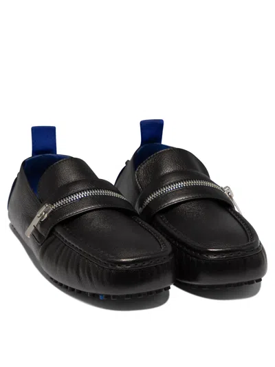 Burberry Slip-ons With Metal Hardware Detail In Black