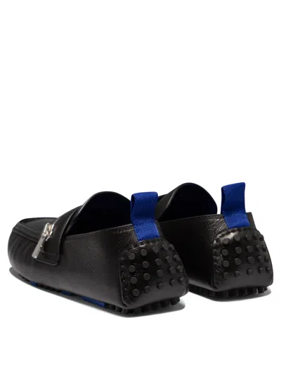 Burberry Slip-ons With Metal Hardware Detail In Black