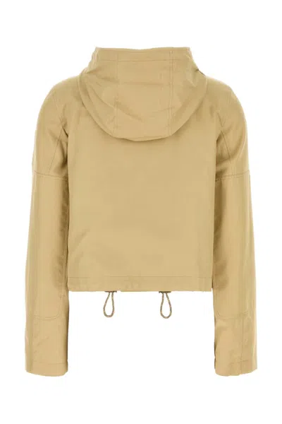 Burberry Beige Cotton Jacket In Neutral