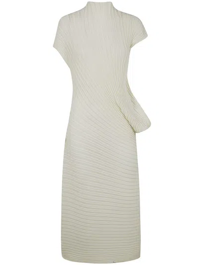 Issey Miyake Stream Dress In Neutral