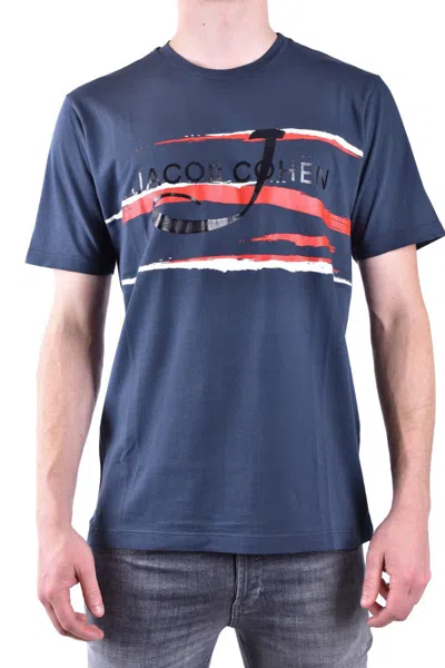 Jacob Cohen Cotton Logo T-shirt In Blue