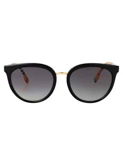 Burberry Womens Black Be4316 Phantos-frame Acetate Sunglasses In Black