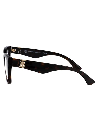 Burberry Dark Havana Acetate Glasses In Black