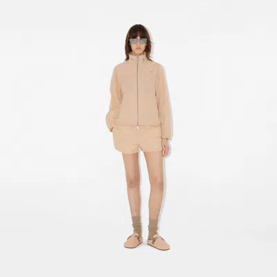 Burberry Urchin Calf Suede Slide Clogs In Pink