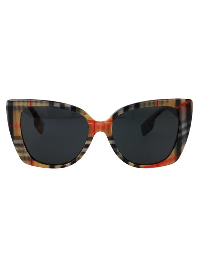 Burberry Womens Grey Be4393 Meryl Cat-eye Checked Acetate Sunglasses