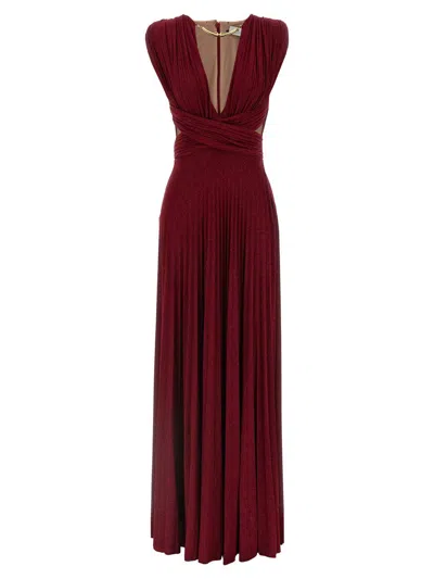 Elisabetta Franchi 'red Carpet' Dress In Burgundy