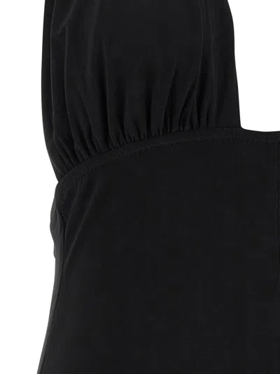 Norma Kamali Cross Halter Straight Leg Jumpsuit