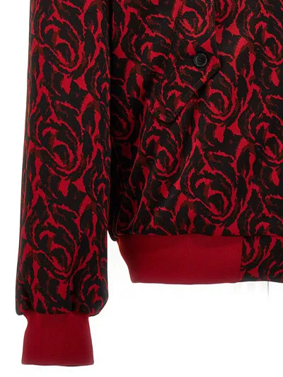 Baracuta Needle Jacquard Bomber Jacket In Multi