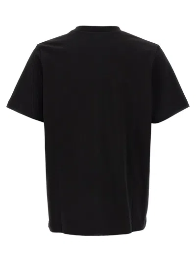 Casablanca Black Crewneck T-shirt With Logo On The Front In Cotton Man In Black
