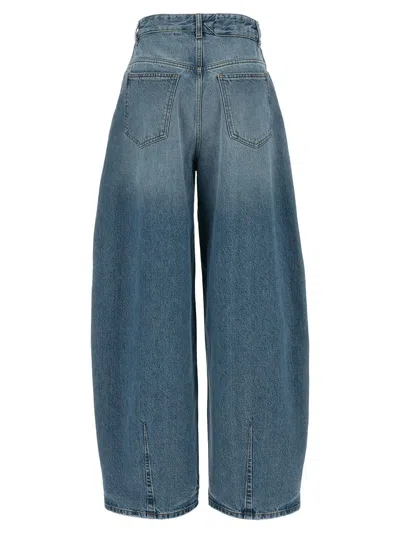 Jacquemus Ovalo High-rise Wide-leg Trousers In Blue