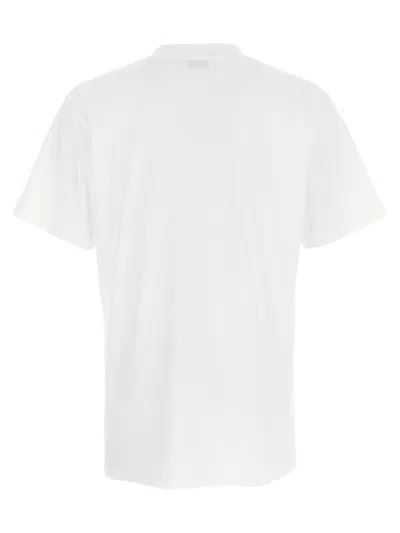 Moschino Cotton T-shirt With Contrasting Logo Detail In White