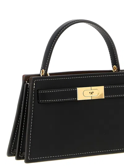 Tory Burch Lee Radziwill Mini Leather Handbag In Black