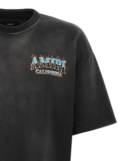 Amiri Sunny Place Logo-print Cotton-blend Jersey T-shirt In Black