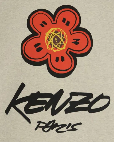 Kenzo Relaxed Fit Floral Graphic Sweatshirt In Neutral
