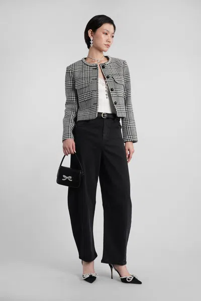 Self-portrait High-waisted Relaxed Fit Black Jeans