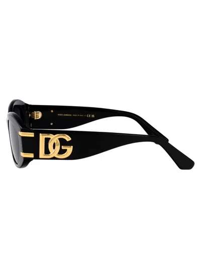 Dolce & Gabbana Womens Black Dg4502 Oval-frame Acetate Sunglasses In Black