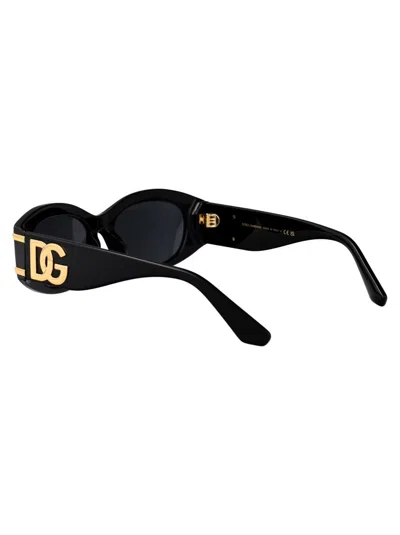 Dolce & Gabbana Womens Black Dg4502 Oval-frame Acetate Sunglasses In Black