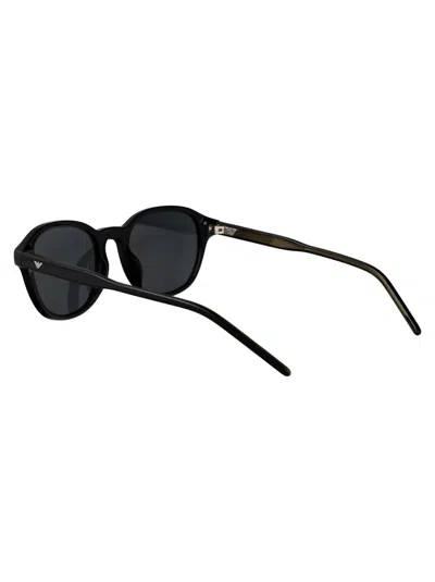 Emporio Armani Nero Lucido Acetate Sunglasses In Black
