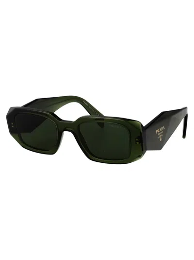 Prada Bottiglia Trasparente Acetate Sunglasses In Black