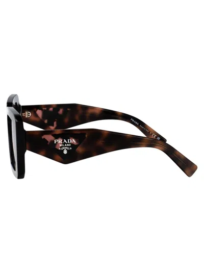Prada Tortoiseshell-effect Square Sunglasses In Black