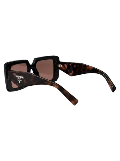 Prada Tortoiseshell-effect Square Sunglasses In Black