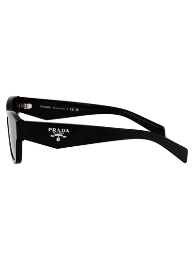 Prada Nero Acetate Sunglasses In Black