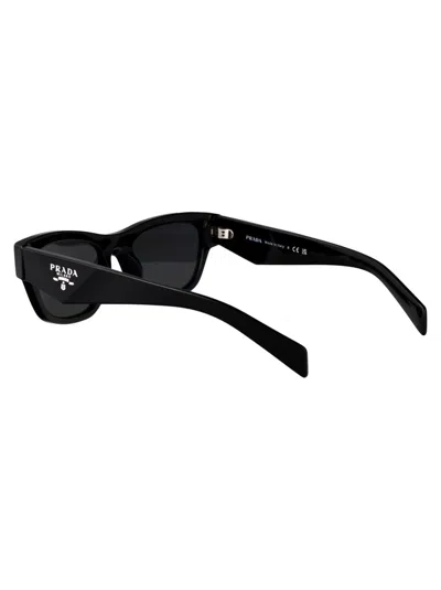 Prada Nero Acetate Sunglasses In Black