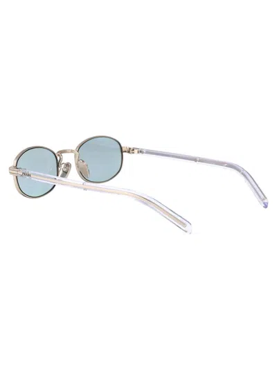 Prada Argento Steel Sunglasses In Blue