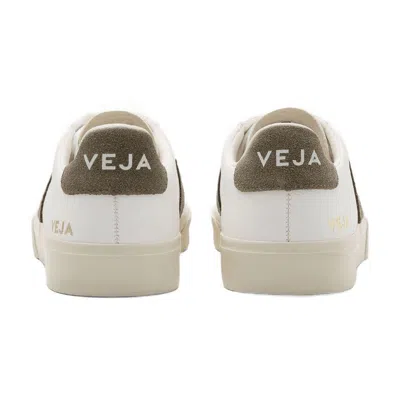 Veja White Low-top Sneakers With Logo Patch In Leather Man In White