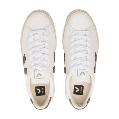 Veja White Low-top Sneakers With Logo Patch In Leather Man In White