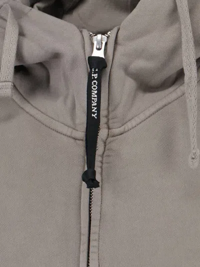 C.p. Company Hooded Sweatshirt With Pockets And Drawstring In Gray