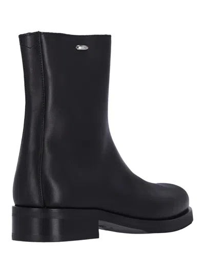Our Legacy Block Heel Round Toe Smooth Finish Boots