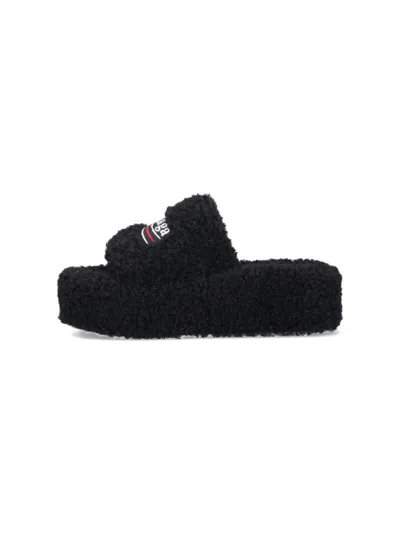 Balenciaga Furry Slide Sandals