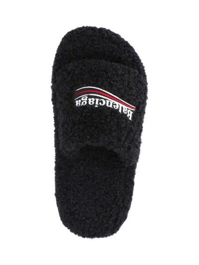 Balenciaga Furry Slide Sandals